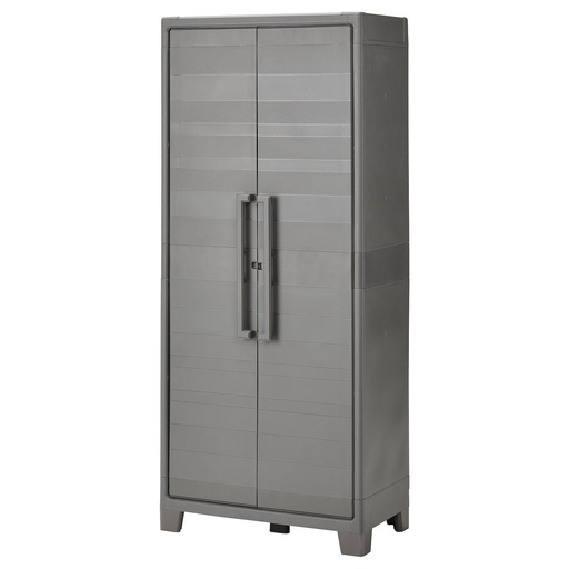 RUNMARÖ Cabinet with doors - dark grey indoor /outdoor 80x44x182 cm (31 1/2x17 3/8x71 5/8 ")